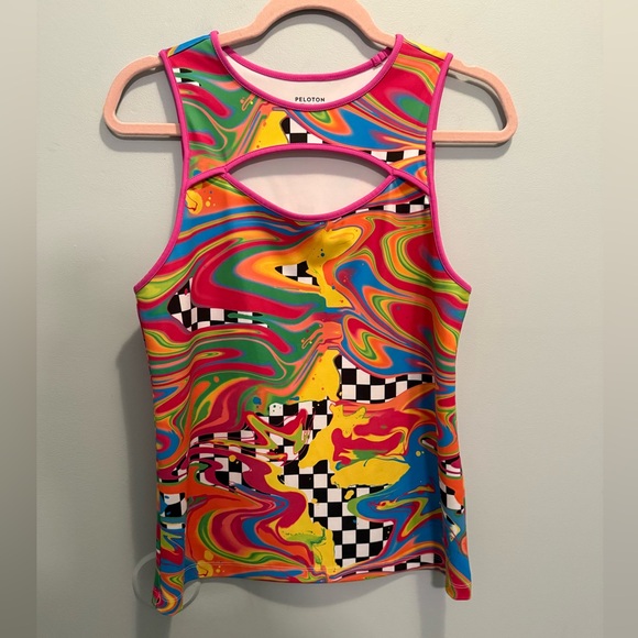 Peloton Tops - Peloton X Brittany Allen Women's Colorful Cut Out Tank Top Small
